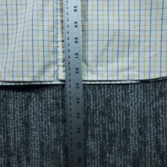 Polo Ralph Lauren Shirt Mens 17.5 36/37 White Blue Check Regent Button Up Pony - Picture 10 of 11